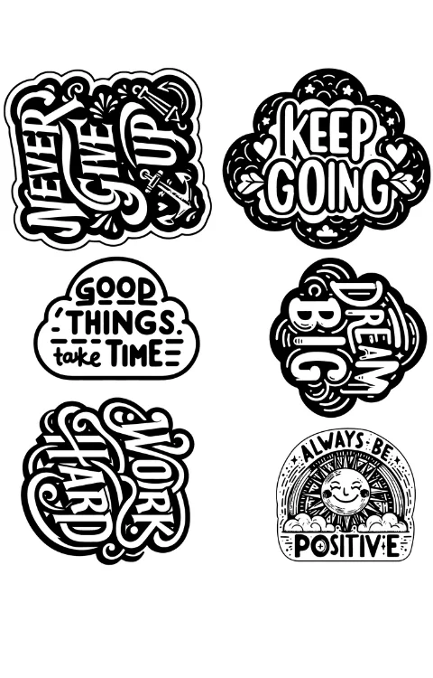Motivational Quotes Packet Sticker Compatible with Anywhere | Printed In Premium Gloss Vinyl With FPF(Fade Protection Film), Water Proof, Precut Sticker, Pack Of 1, Size 2.0 Inches